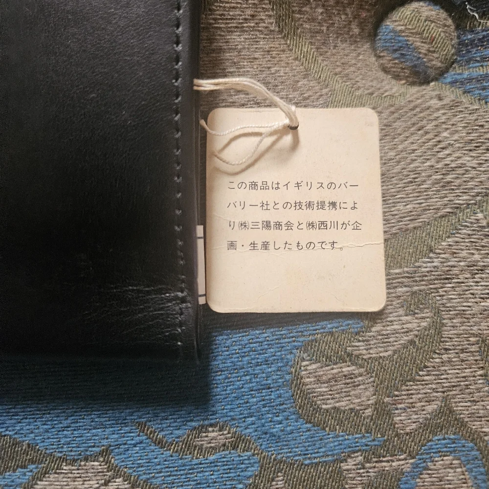 RARE Burberrys Black Leather Bifold Wallet Equestrian Knight Made In Japan - Picture 16 of 16